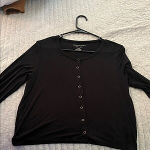 American Eagle Outfitters Black Button Down Shirt
